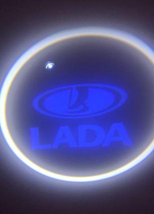 Дверная подсветка логотипа Лада (Lada) 32x19 mm 7W - 1 шт