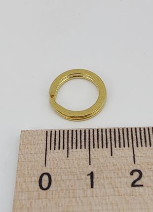 Заводне кільце з латуні 15 мм. (для брелока/ключей) арт. 04016