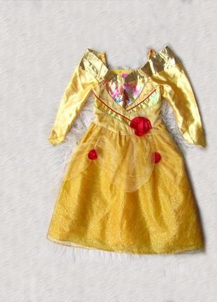 Карнавальный костюм нарядное платье принцесса белль belle  кра...