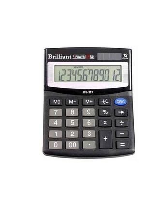 Калькулятор 12 розрядів BS-212 ТМ BRILLIANT