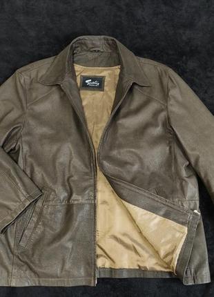 Smarty switzerland кожаная куртка 54 / 56 р коричневая натурал...