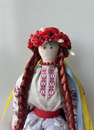 Кукла тильда украинка в вышиванке на подарок эксклюзив