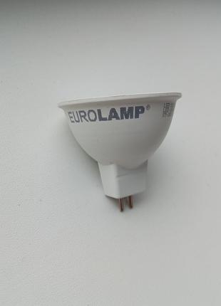 Светодиодная лампа EUROLAMP 5W 3000K цоколь GU5.3