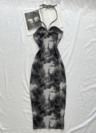 Трикотажна сукня міді по фігурі zara