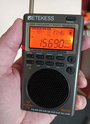 Портативний радіоприймач Retekess TR110 FM/MW/SW/SSB/AIR/CB/VHF/U