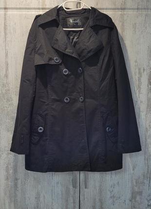 Пальто плащ чорний розмір xл