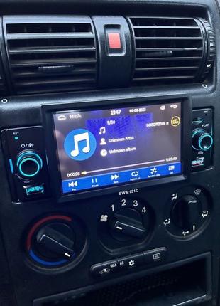 Автомагнітола 1din з дисплеєм та carplay, камерою заднього виду