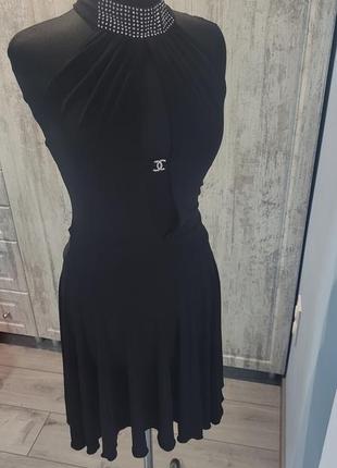 Черное платье для танцев р.м
