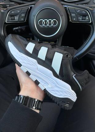 Кроссовки adidas originals niteball leather black white
