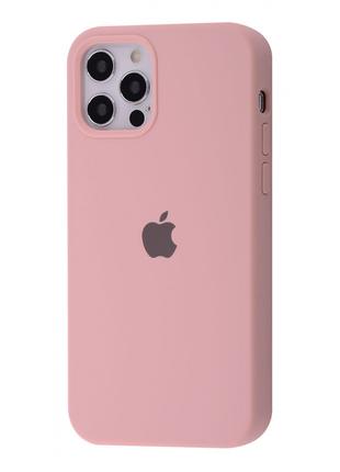 Чехол Silicone Case Full iPhone 12/12 Pro pink sand