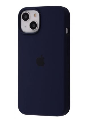 Чехол Silicone Case Full iPhone 14 midnight blue