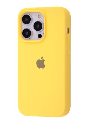 Чехол Silicone Case Full iPhone 14 Pro yellow