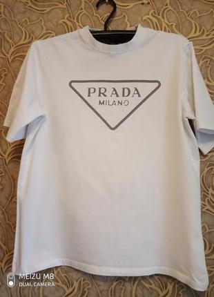 (845) чоловіча класична футболка prada milano/розмір xxl