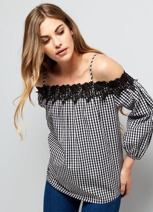 (332) красивая блуза new look с открытыми  плечами/размер 10/38