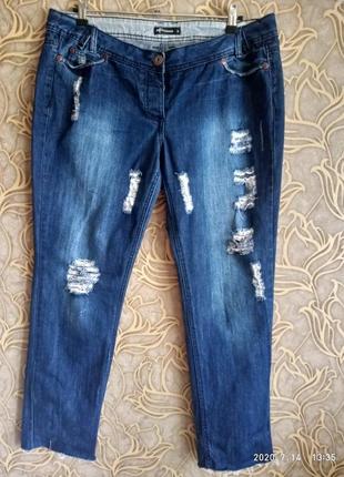 (782) отличные котоновые рваные джинсы internacionale/размер  16