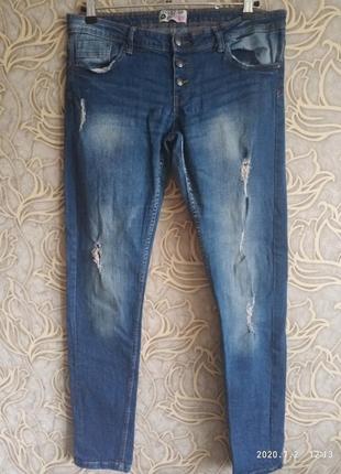 (758) стрейчеві рвані джинси terranova унісекс/розмір xl