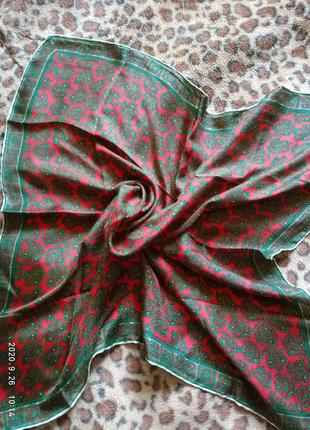 Чудесный шелковый платок pura seta италия/ больше  платков на ...