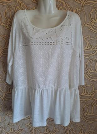 (1041) красивая молочная  женская блуза george /размер  20/48