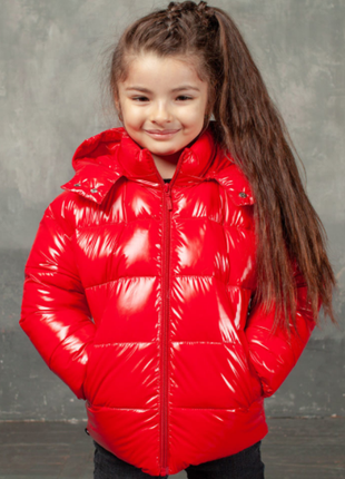 (1107) чудесная яркая  зимняя куртка moncler для девочки