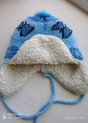 Зимняя теплая шапка для малыша