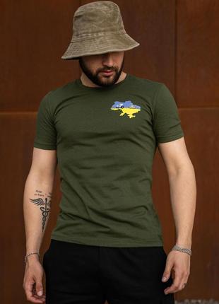 Патриотическая футболка ''украина'' хаки мужская
