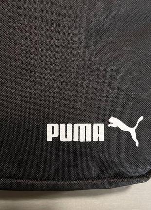 Качественная черная сумка через плечо puma