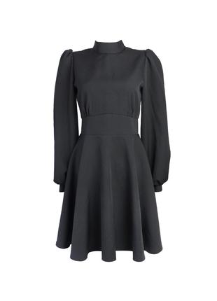 Платье с юбкой-клеш и длинными рукавами Б/У S черное Exclusive