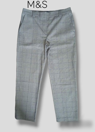 Жіночі брюки з кишенями штани в клітинку