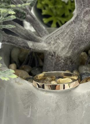 Серебряное обручальное кольцо со вставками из золота
