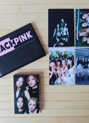Комплект Картки Black Pink 40 шт+ картхолдер
