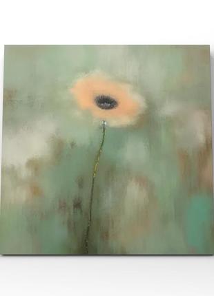 Абстрактная картина пастельный акварельный цветок на холсте
