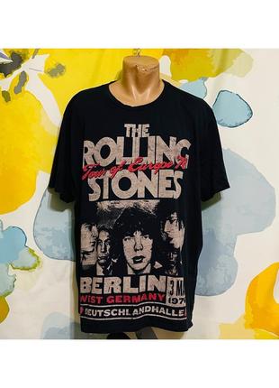 Коллекционная хлопковая оверсайз футболка the rolling stones b...