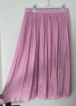 Невероятная розовая юбка со сборкой юбка barbie свет розовая ю...
