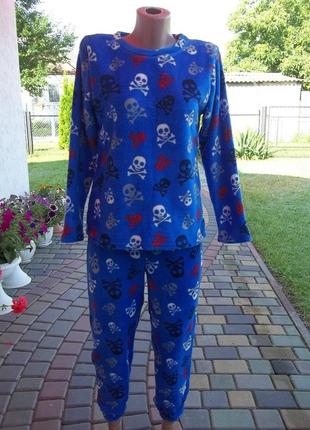 ( 12 - 13 лет ) флисовая пижама на мальчика теплая б/у