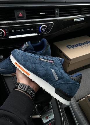 Кроссовки reebok classic m dark blue white