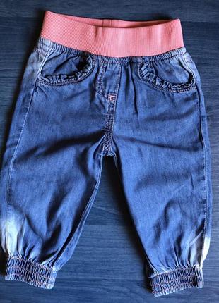 Брюки джинсы с резиночкой в поясе, удобные, качественные, разм...