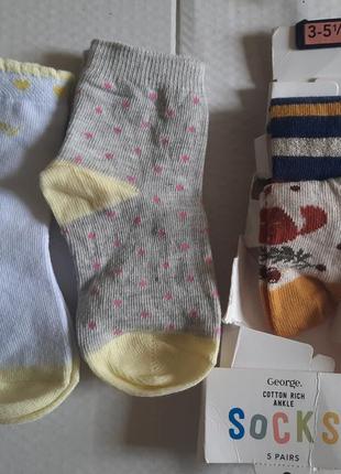 Шкарпетки george 1-2 года eur 19-22 4 пари