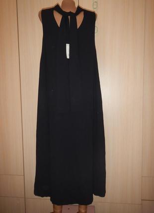 Темно-синее кэжуал платье с открытой спиной cos р.38