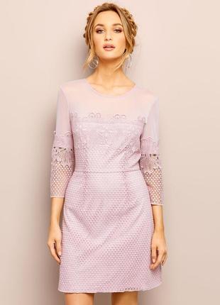 New look сукня бузкова фіолетова класична ошатна з мереживом і...