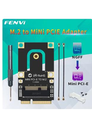 Переходник Wi-Fi NGFF M.2 Key to Mini PCI-E Adapter AX200 AX210