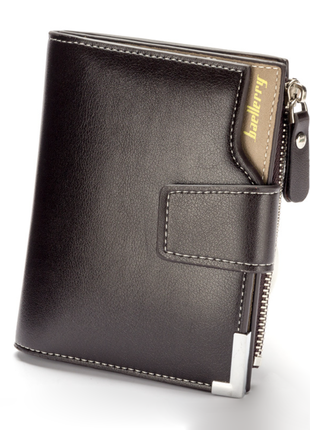 Чоловічий зручний коричневий гаманець baellerry на кнопці балері