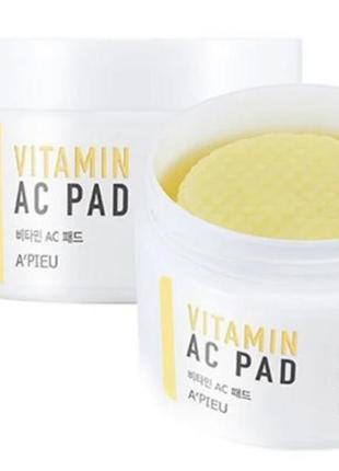 Пилинг-диски для очищения кожи лица a'pieu vitamin ac pad, 35 шт