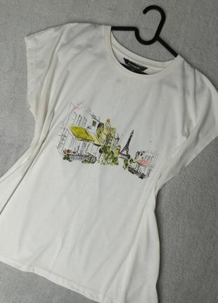 Женская трикотажная белая футболка bonmarche размер 18