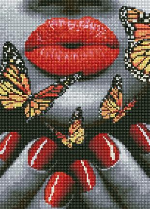 Алмазна мозаїка Поцілунок для метеликів 30х40 (Rainbow Art) EJ...