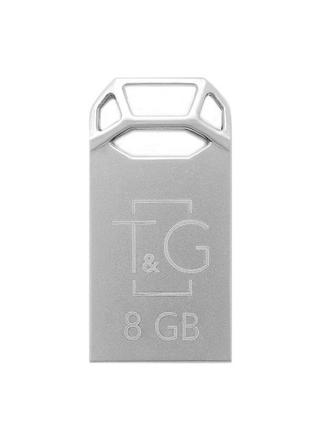 Накопичувач USB Flash Drive T&G; 8gb Metal 110 Колір Сталевий