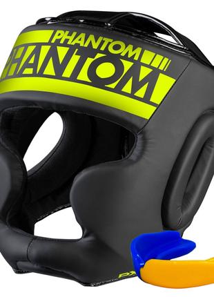 Боксерский шлем Phantom APEX Full Face Neon One Size Black/Yellow