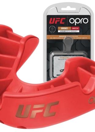 Капа боксерська OPRO Bronze UFC дитяча (вік до 10) Red (ufc.10...