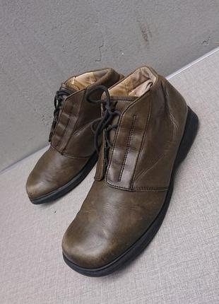 Кожаные качественные винтажные ботинки hartjes австрия