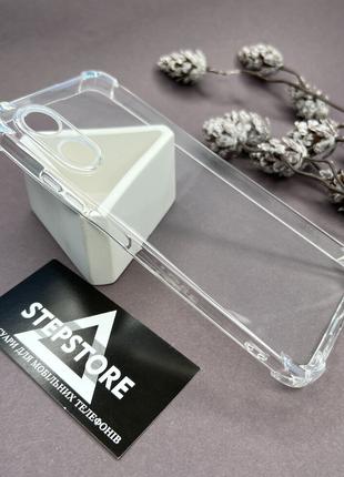 Чехол для Oppo A17 прозрачный с защитой камеры с углами против...