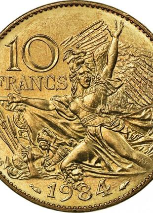 Франция › Пятая Республика 10 франков, 1984 200 лет со дня рож...